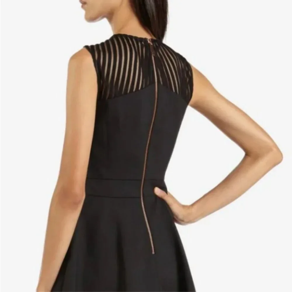 Ted Baker London Eleese Black Skater Dress Size 8 - Picture 6 of 7